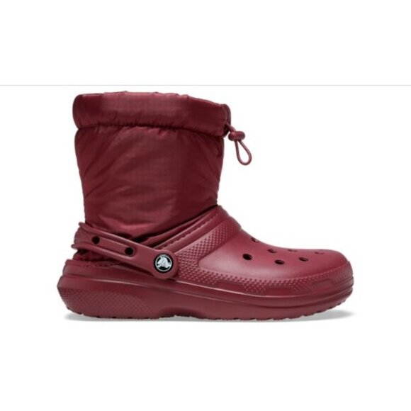 Crocs Unisex Classic Lined Neo Puff Boot (Garnet) US Size M 4 W 6 Perfect V-Day! - Picture 1 of 10